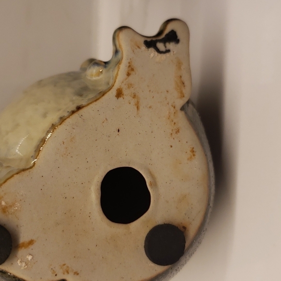 set of 2 ceramic Funny Frogs toads 4" x 3" - Picture 9 of 9